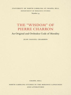 cover image of The "Wisdom" of Pierre Charron